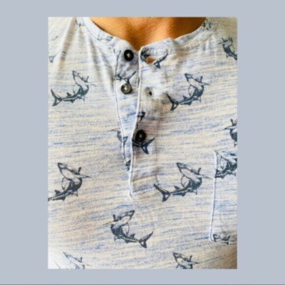 Brave Soul London- Henley Mako Shark short sleeve top​ - Picture 11 of 14